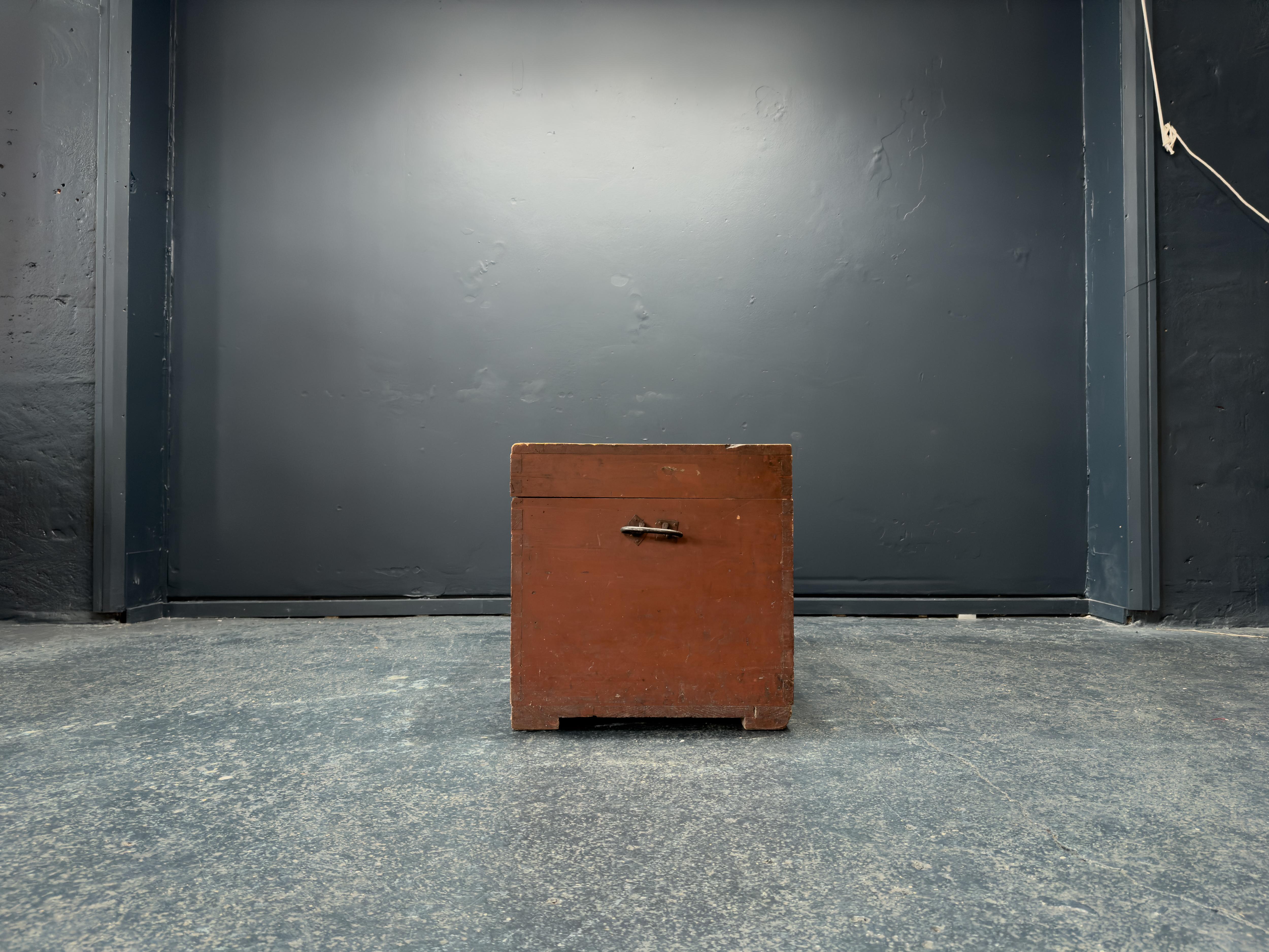 Early 19th Century Danish Folk Pine Chest For Sale