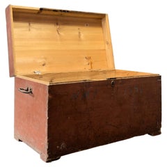 Antique Danish Folk Pine Chest