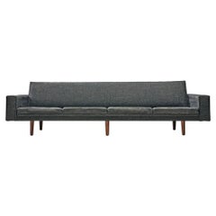 Danish Sofa in Dark Grey Upholstery