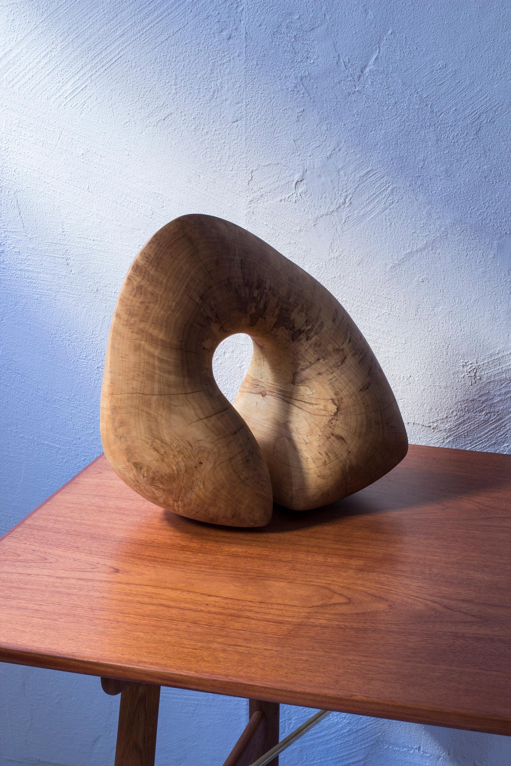 Maple Danish free form sculpture in maple, Denmark, 1950-60s, Organic For Sale