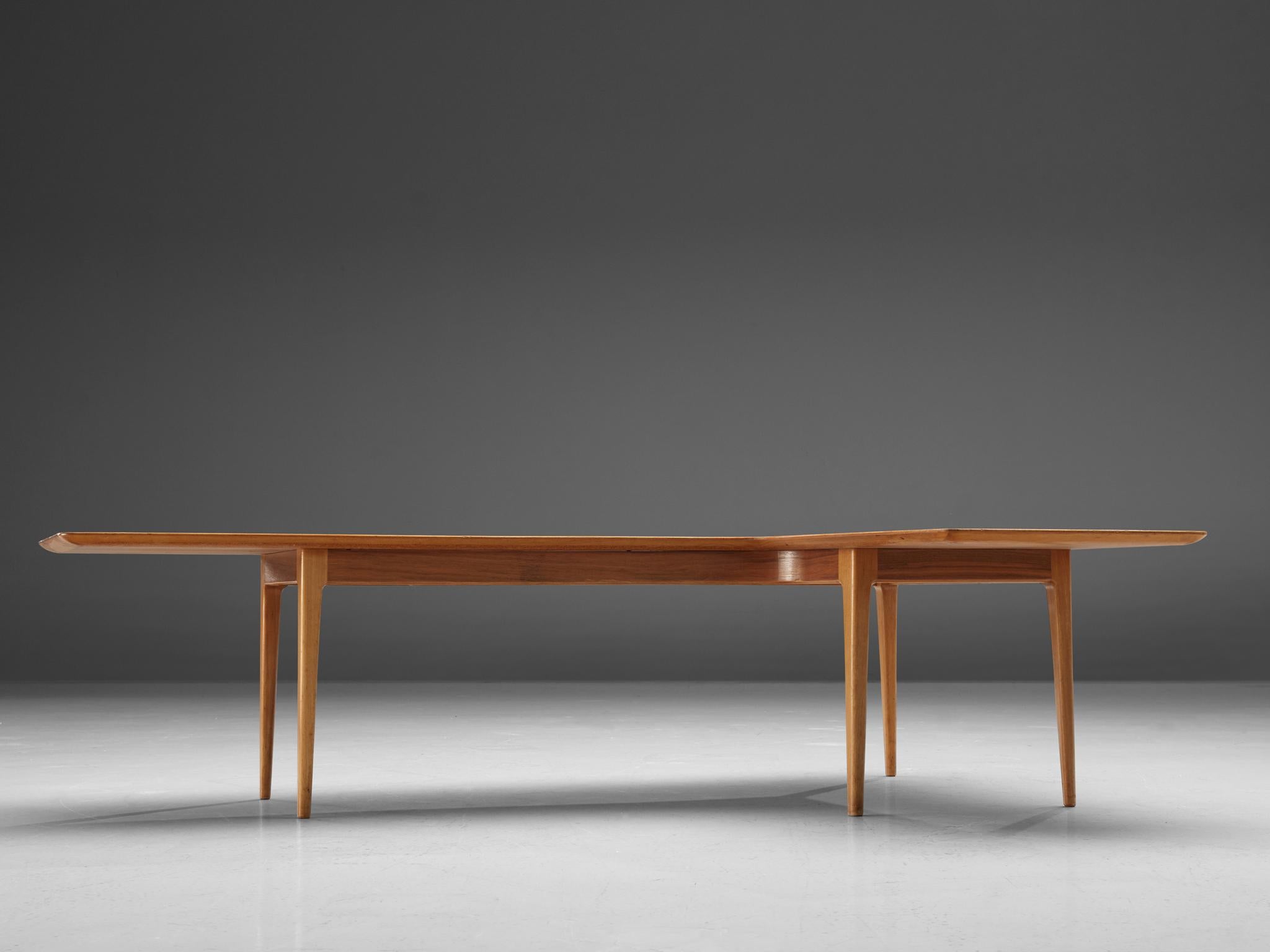 Mid-20th Century Danish Boomerang Shaped Coffee Table in Walnut  For Sale
