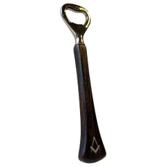 Danish Freemason Bottle Opener in Bog Oak and Silver by Hans Hansen