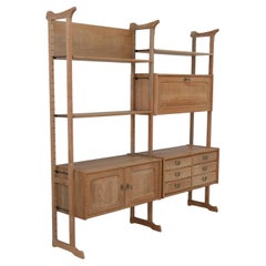 Danish Freestanding Oak Bookcase by Henning Kjærnulf for Nyrup Møbler, 1960s.