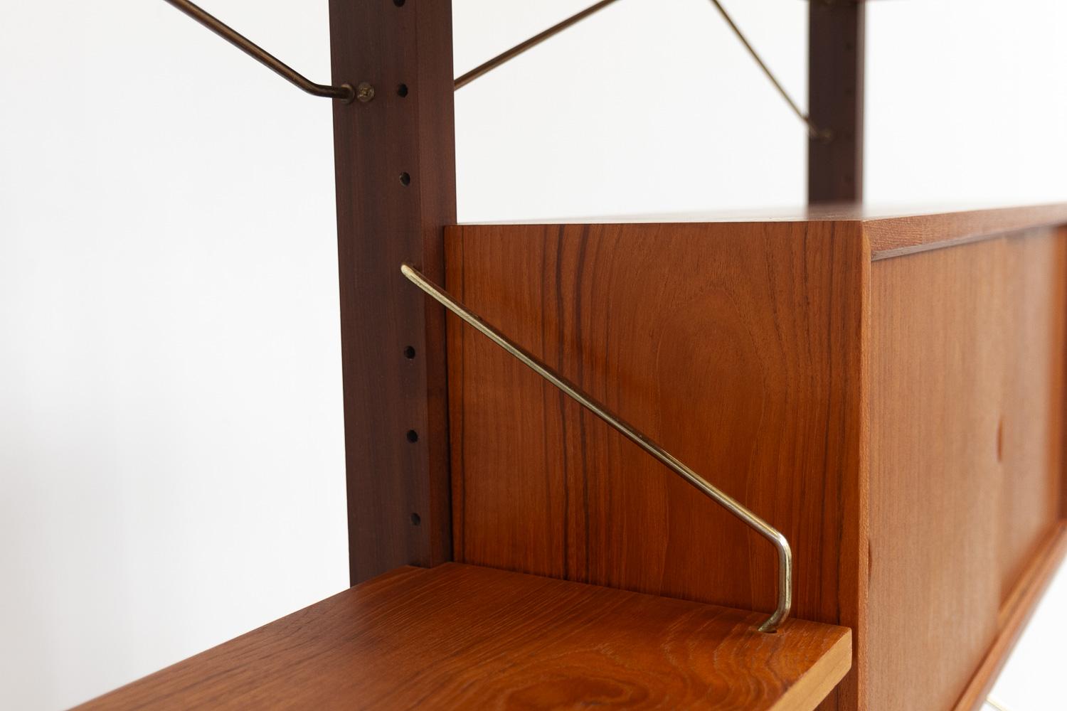 Danish Freestanding Teak Wall Unit by Poul Cadovius for Cado, 1960s. 6