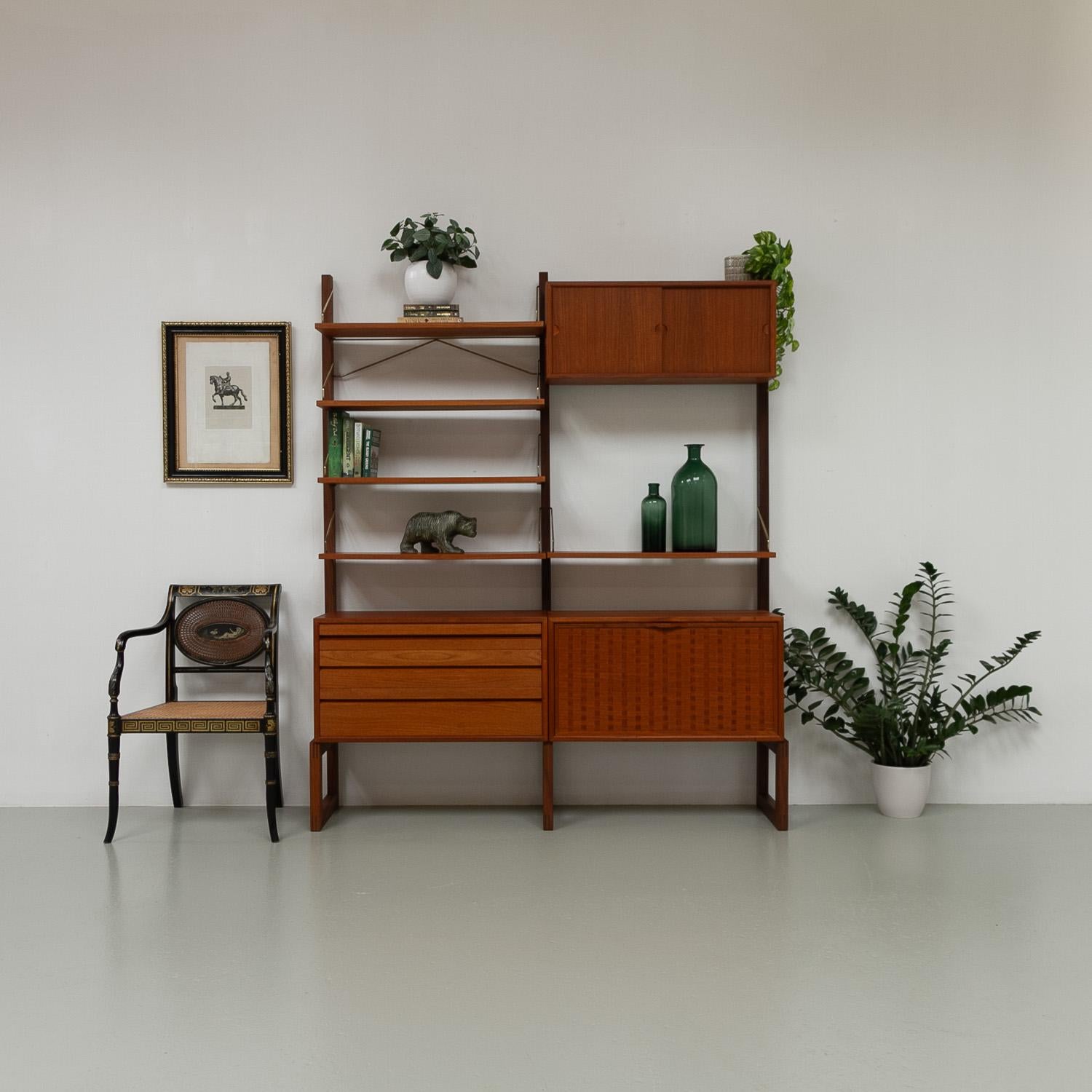 Danish Freestanding Teak Wall Unit by Poul Cadovius for Cado, 1960s. 9