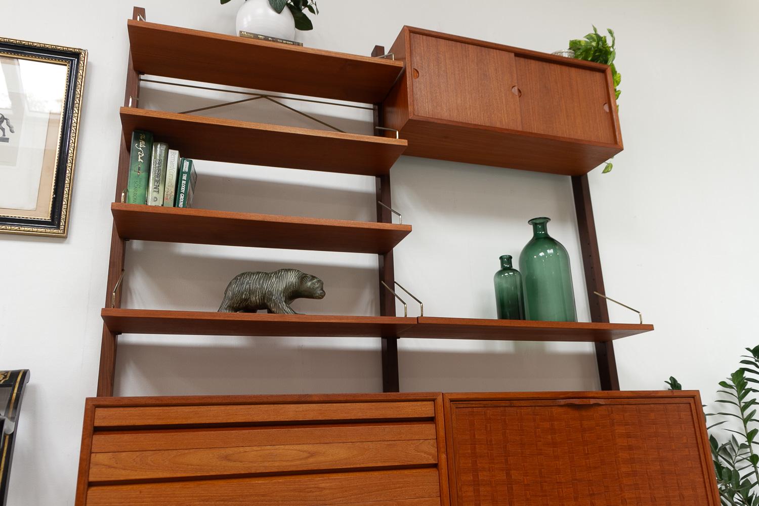 Danish Freestanding Teak Wall Unit by Poul Cadovius for Cado, 1960s. 12