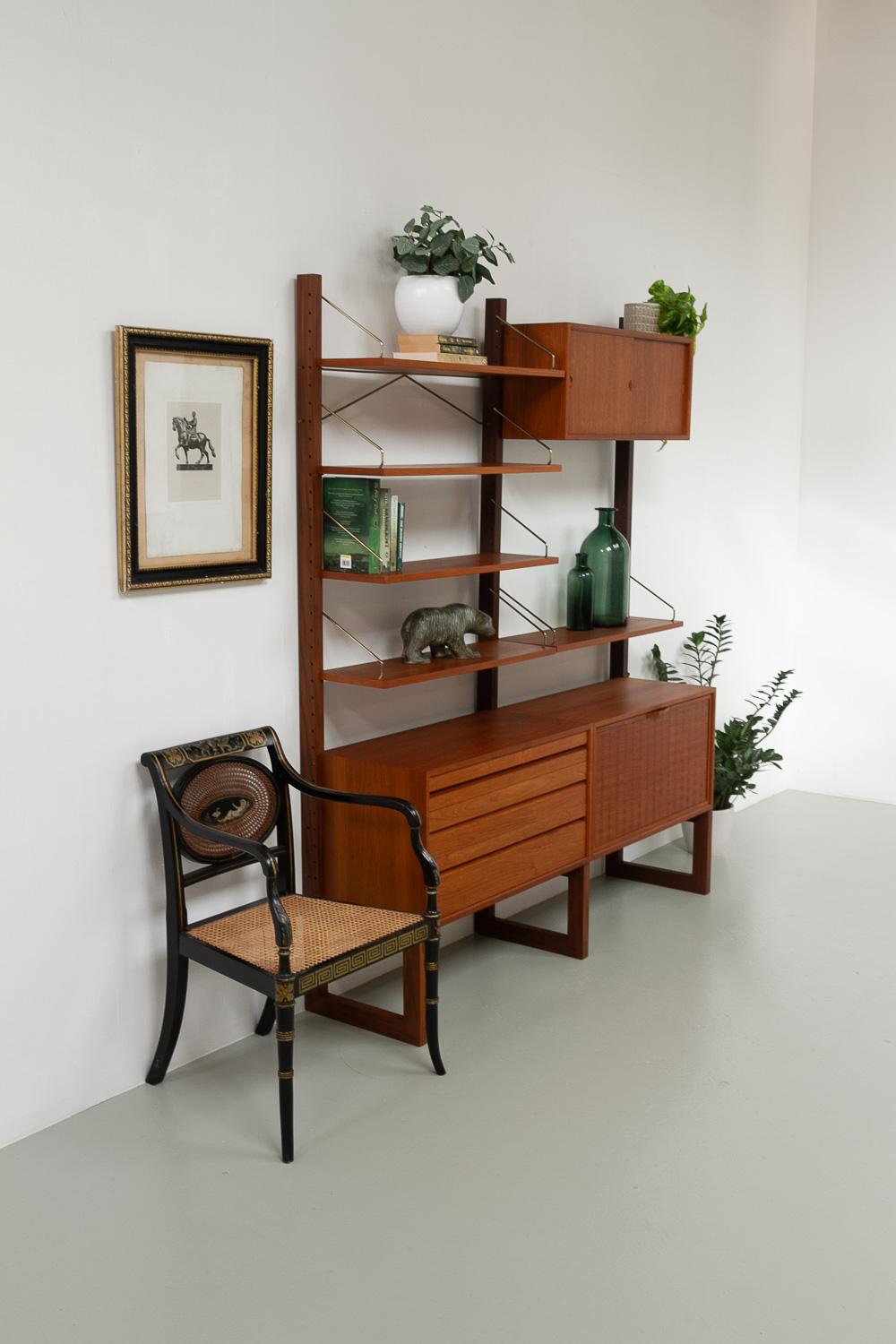 Danish Freestanding Teak Wall Unit by Poul Cadovius for Cado, 1960s. 15