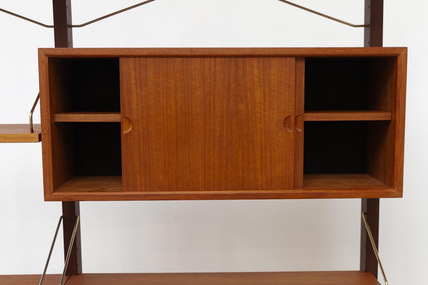 Danish Freestanding Teak Wall Unit by Poul Cadovius for Cado, 1960s. 1