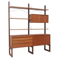 Danish Freestanding Teak Wall Unit by Poul Cadovius for Cado, 1960s.