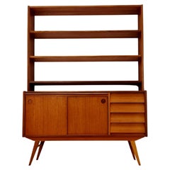 Estantería vintage danesa independiente / librería de teca de Bengt Ruda, 1960