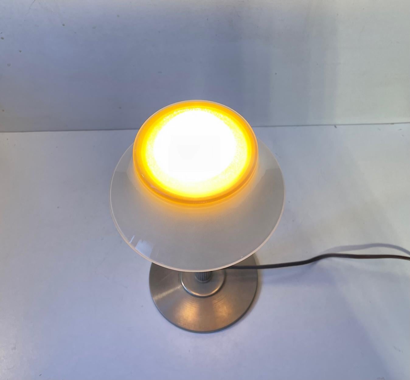 Blown Glass Danish Functionalist Table Lamp from Fog & Mørup, 1930s For Sale