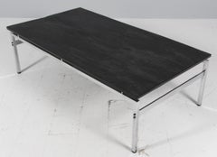 Danish furniture manufacturer sofa table in oak and slate, 1970s