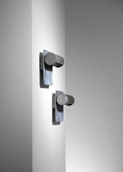 Danish galvanized steel wall lights from the 1970s by Lyfa