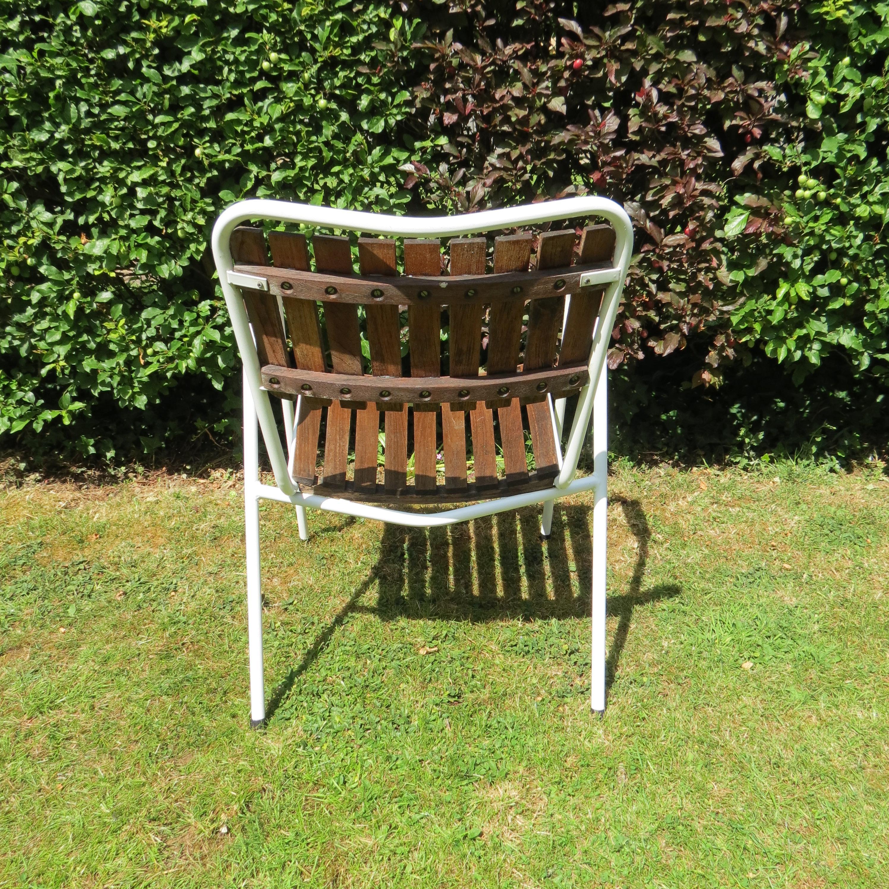 Danish Garden Table and 5 Stacking Chairs by Daneline 4