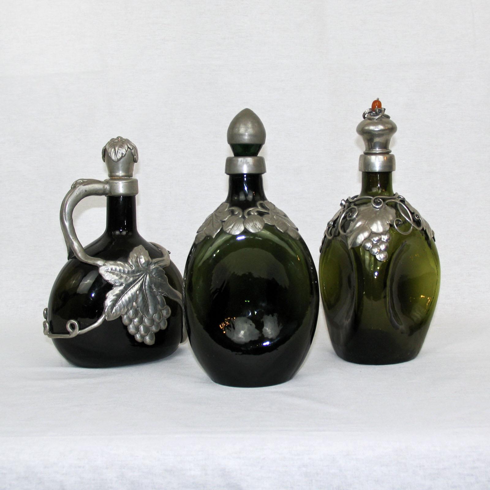 Danish Glass and Pewter Decanter, 1930s 6