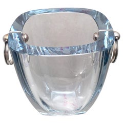 Secchiello da ghiaccio danese in vetro e argento sterling per set da bar