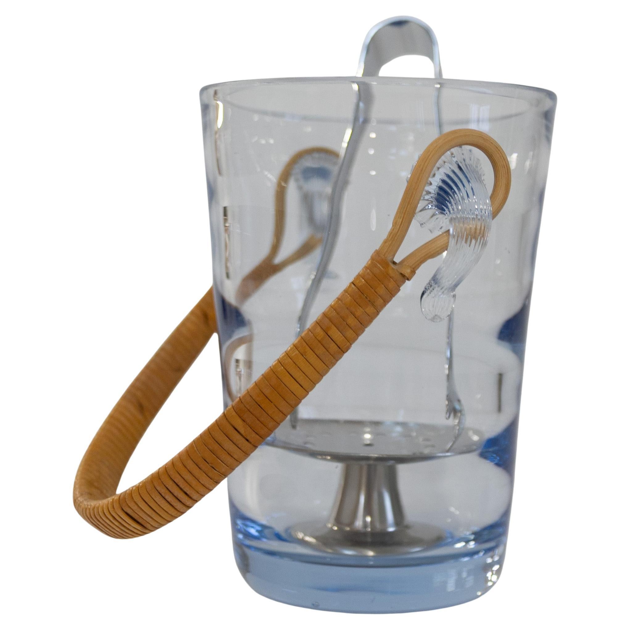 Danish Glass Ice Bucket by Per Lütken for Holmegaard, 1960s.