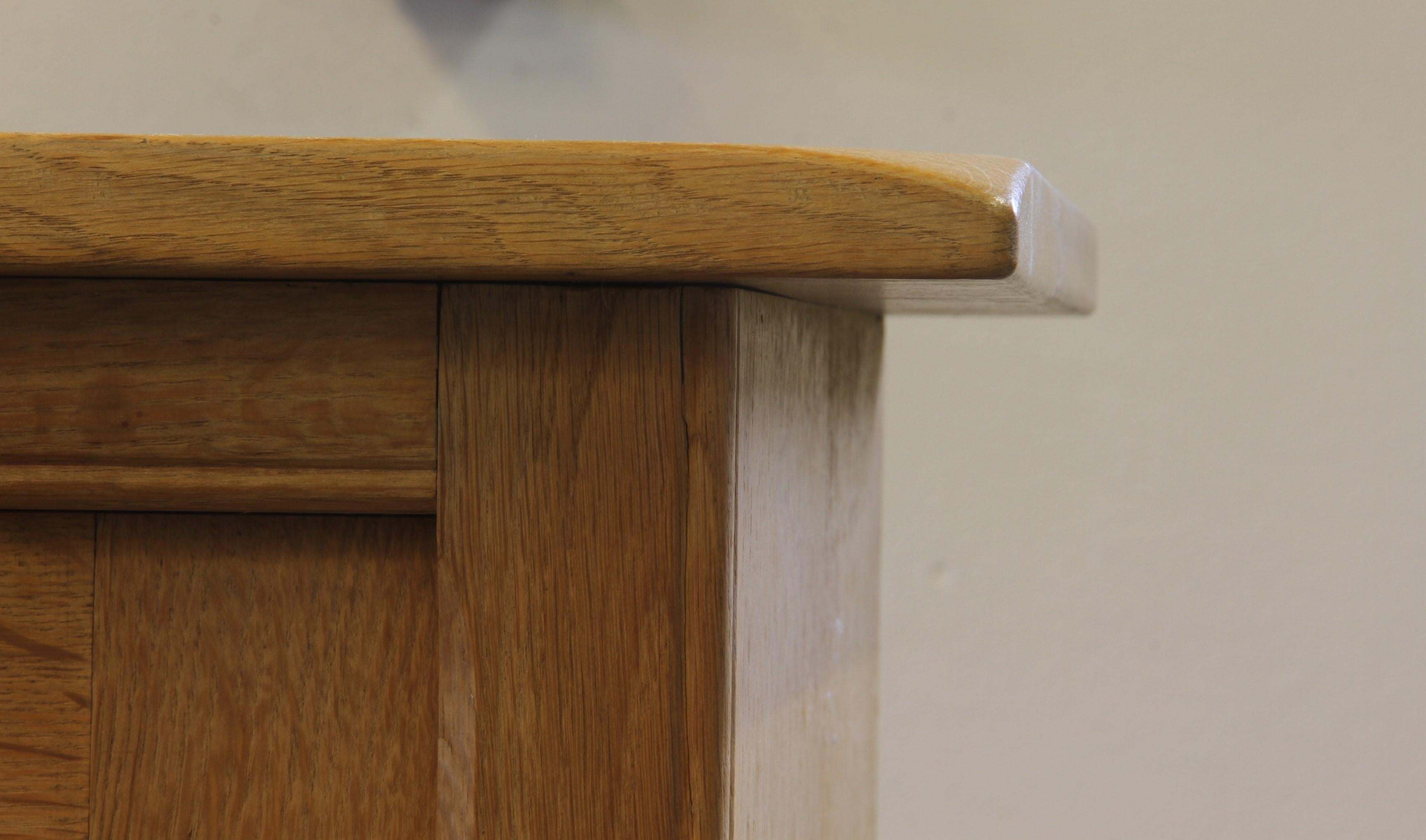 Danish Glass Oak High Sideboard attributed to Henning Henry Kjaernulf, Denmark For Sale 2