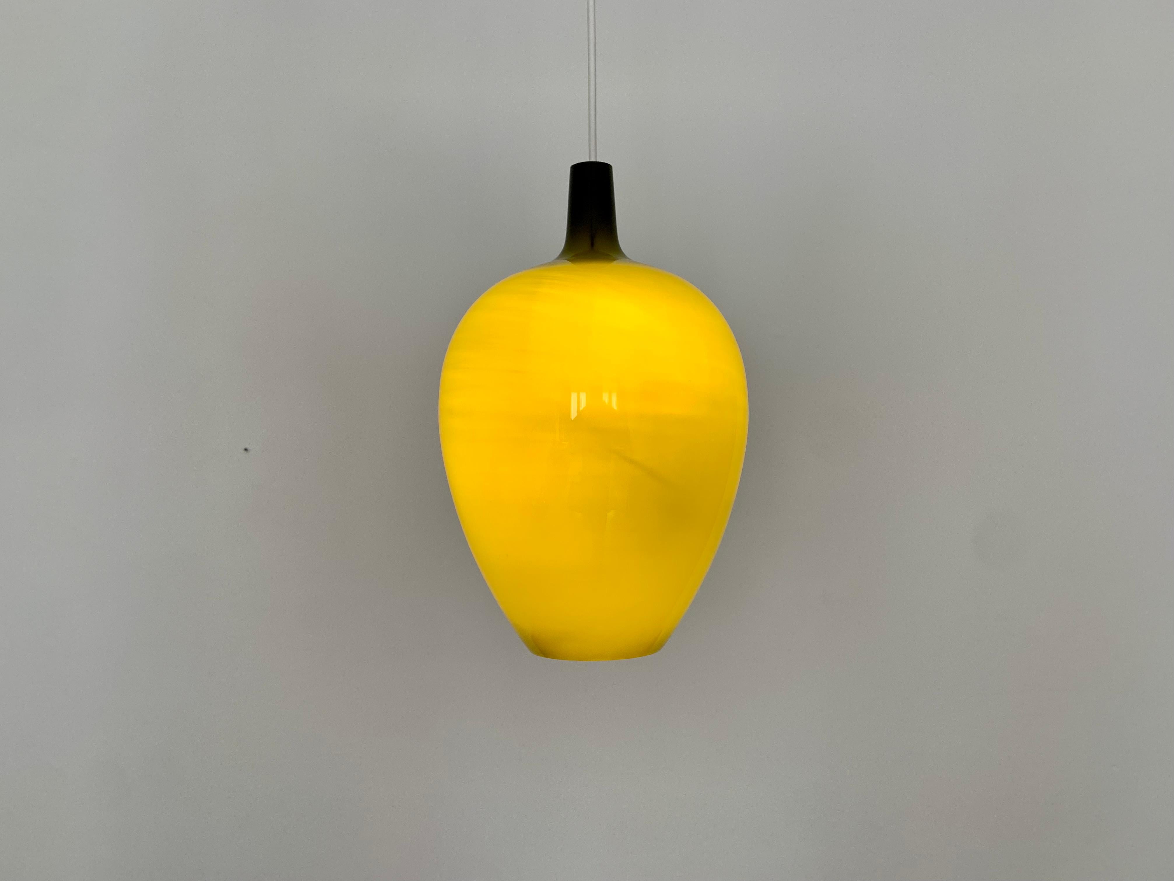 Danish Glass Pendant Lamp by Jo Hammerborg for Fog and Morup For Sale 5