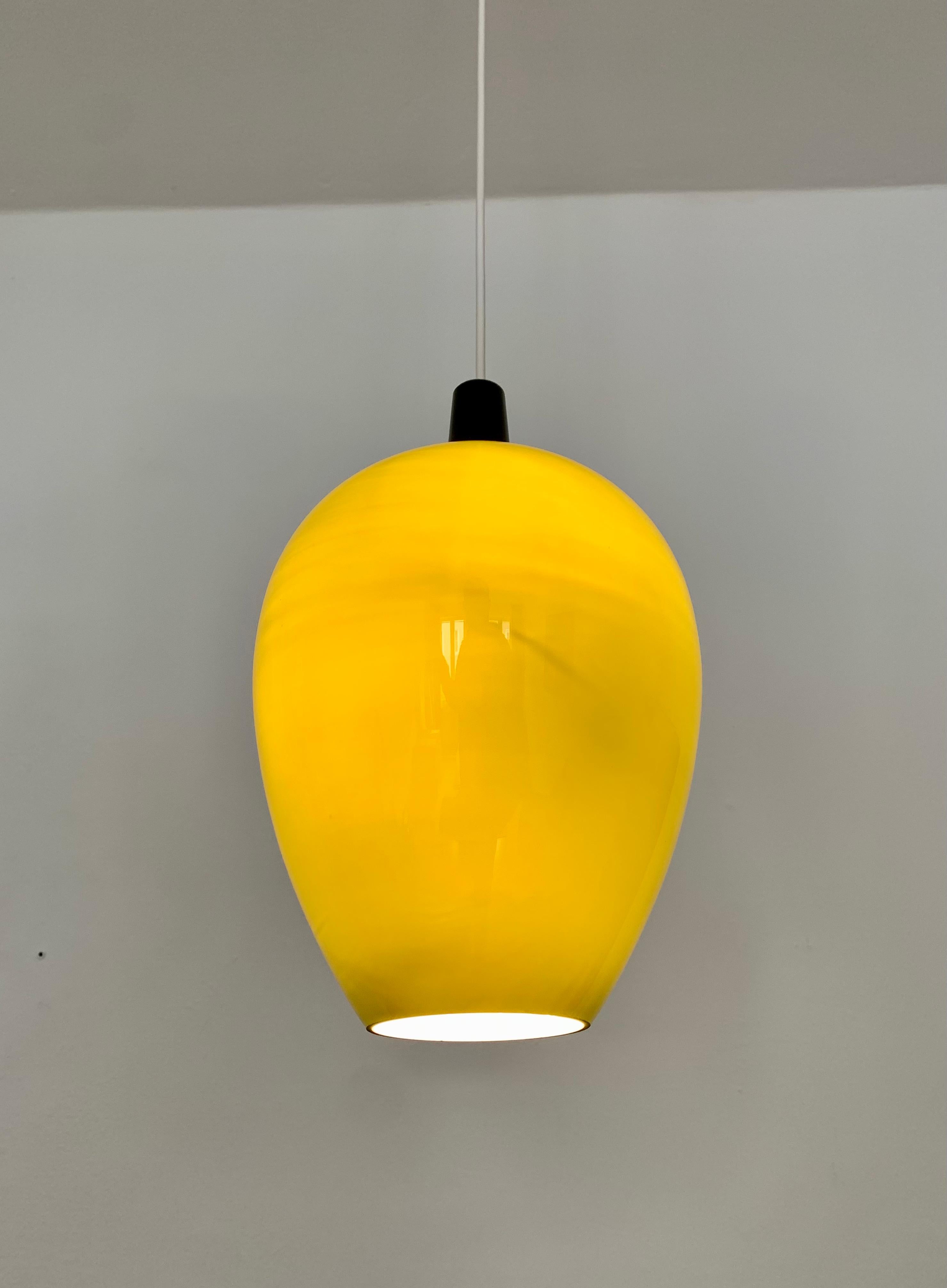 Danish Glass Pendant Lamp by Jo Hammerborg for Fog and Morup For Sale 6