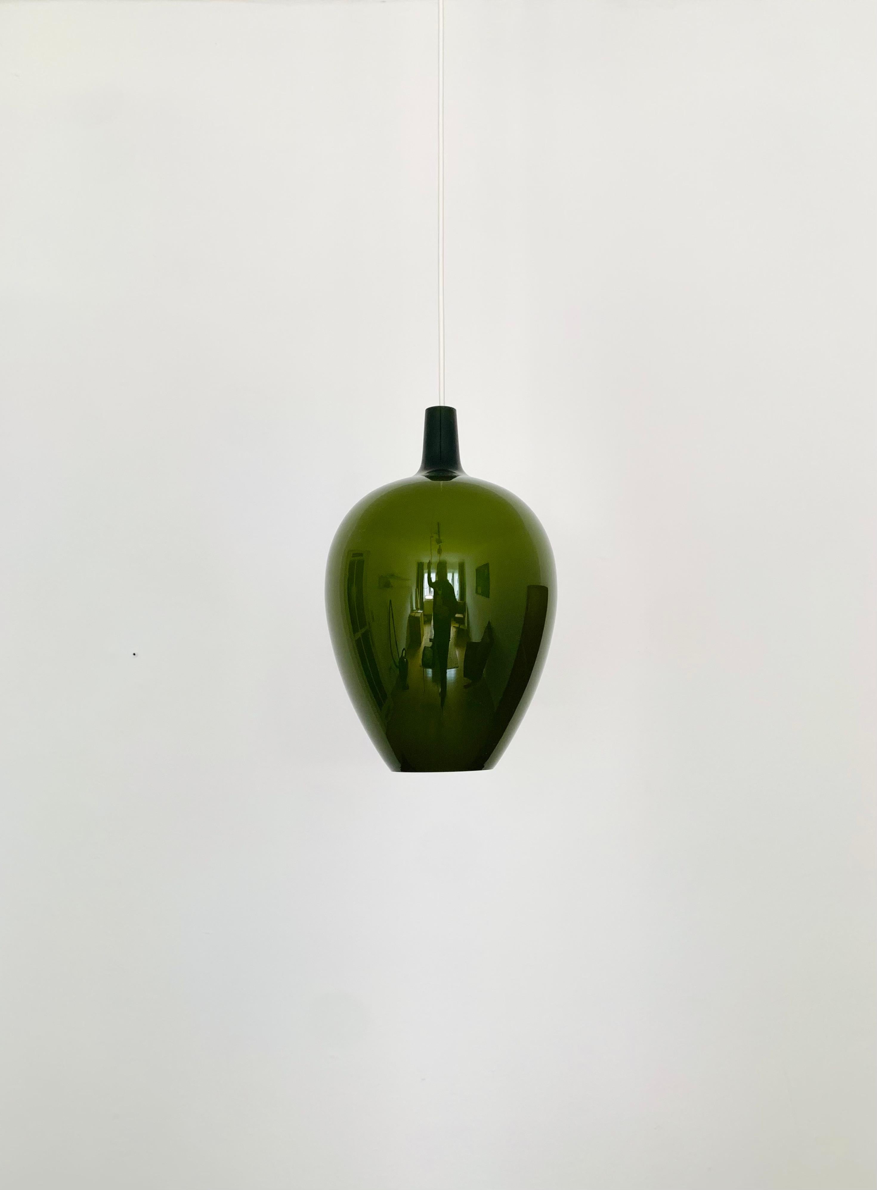 Danish Glass Pendant Lamp by Jo Hammerborg for Fog and Morup In Good Condition For Sale In München, DE