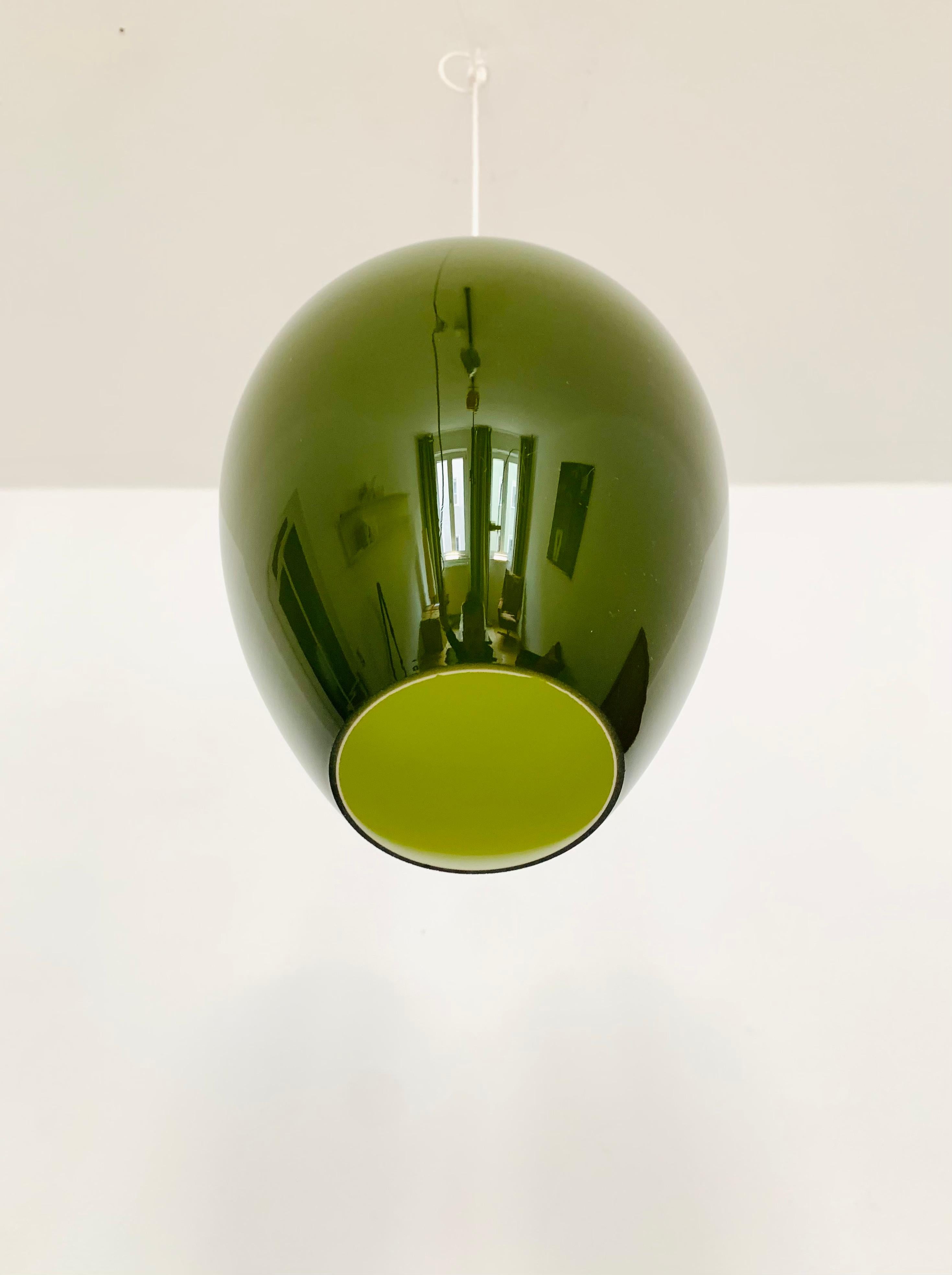 Danish Glass Pendant Lamp by Jo Hammerborg for Fog and Morup For Sale 3
