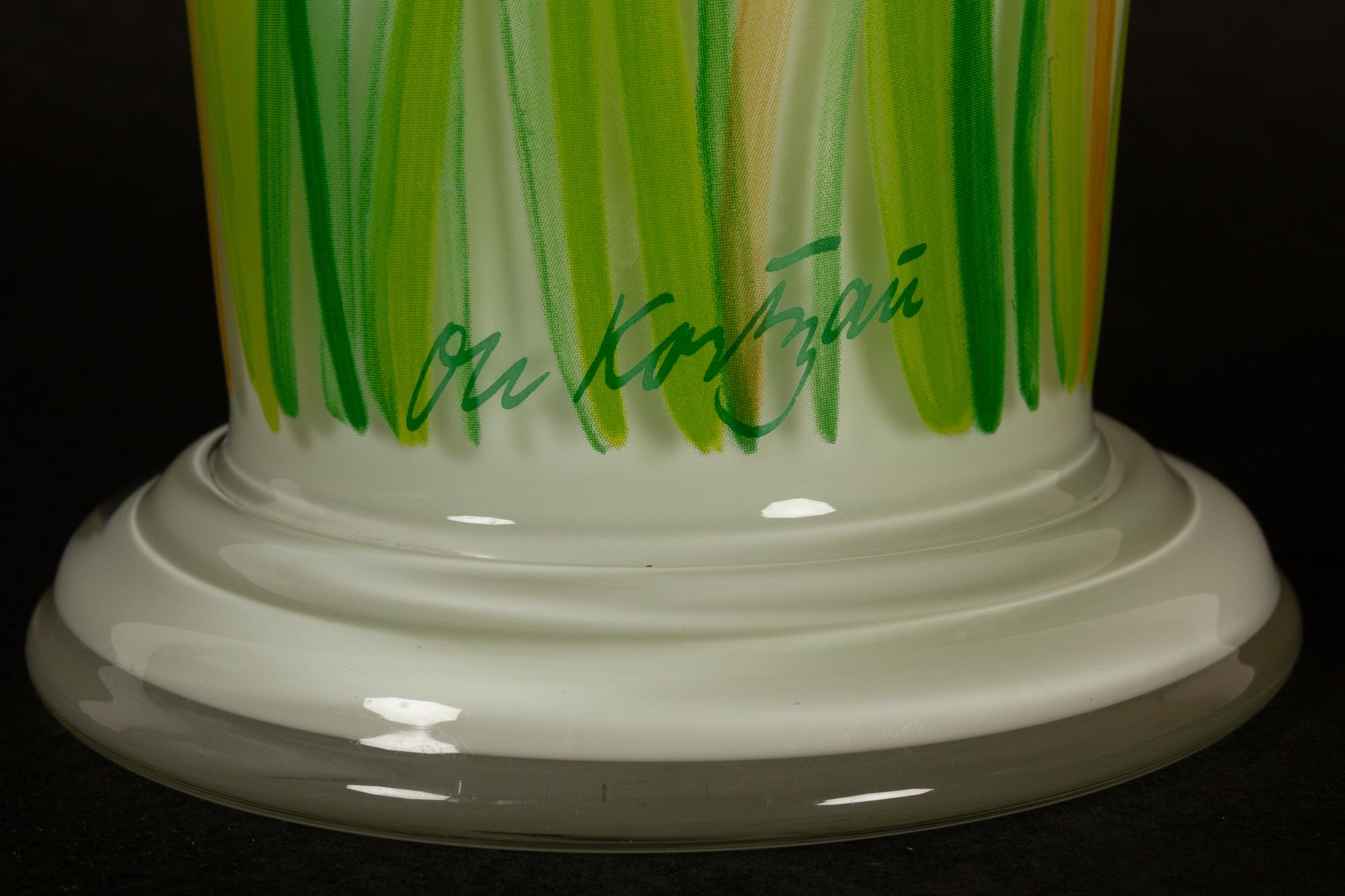 Fine XX secolo Vaso in vetro danese di Ole Kortzau per Holmegaard, 1978 in vendita