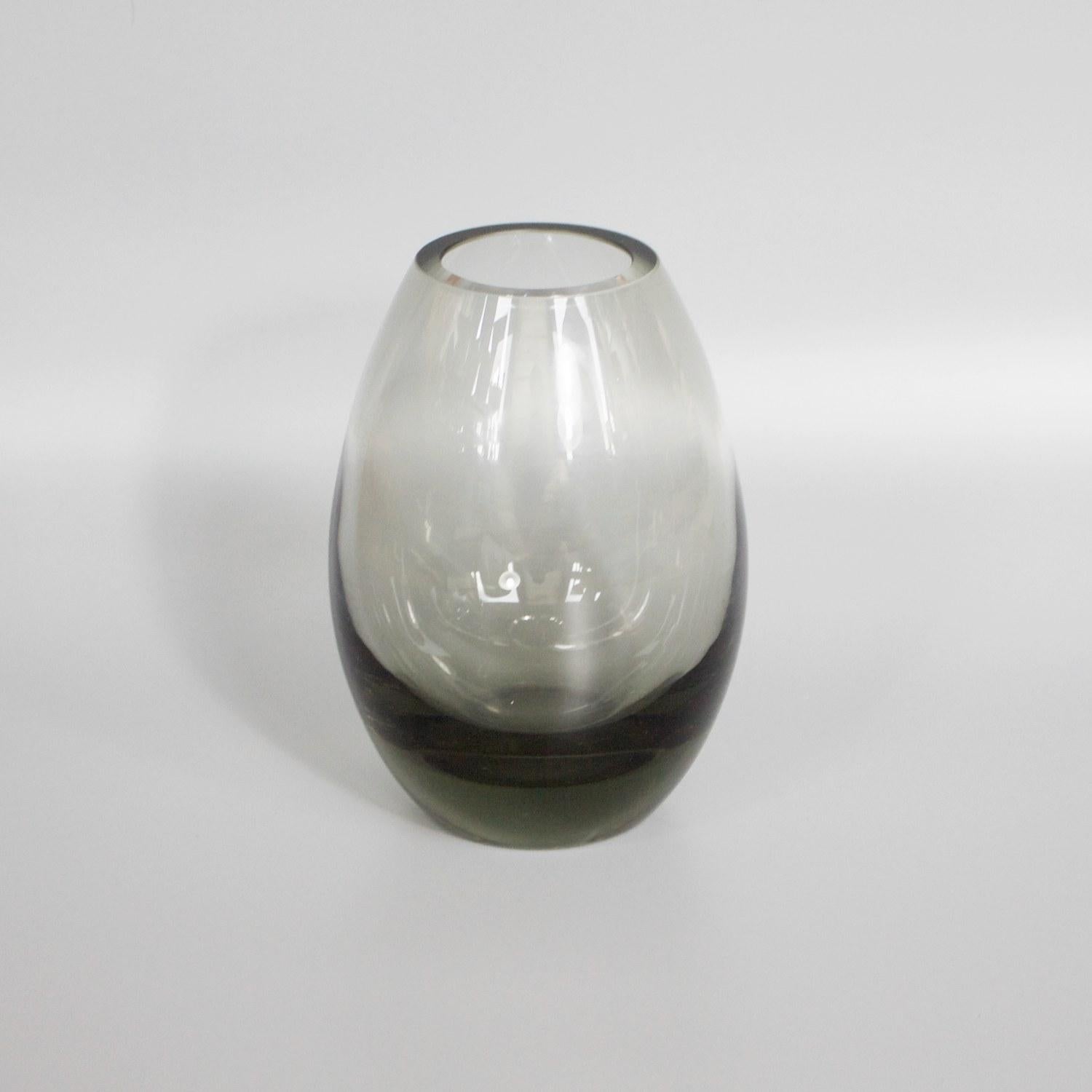 Danish Glass Vase by Per Lütken for Holmegaard Glassworks Signed and Dated 1961 1