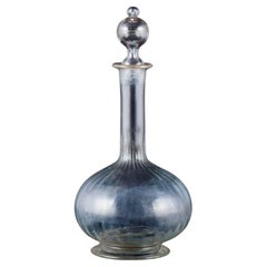 Danish glassworks, hand-blown wine decanter in clear glass. Approximately 1900. 