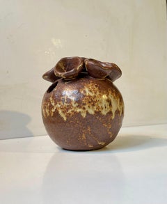 Vaso in gres brutalista danese smaltato di Søren Visby, anni '70