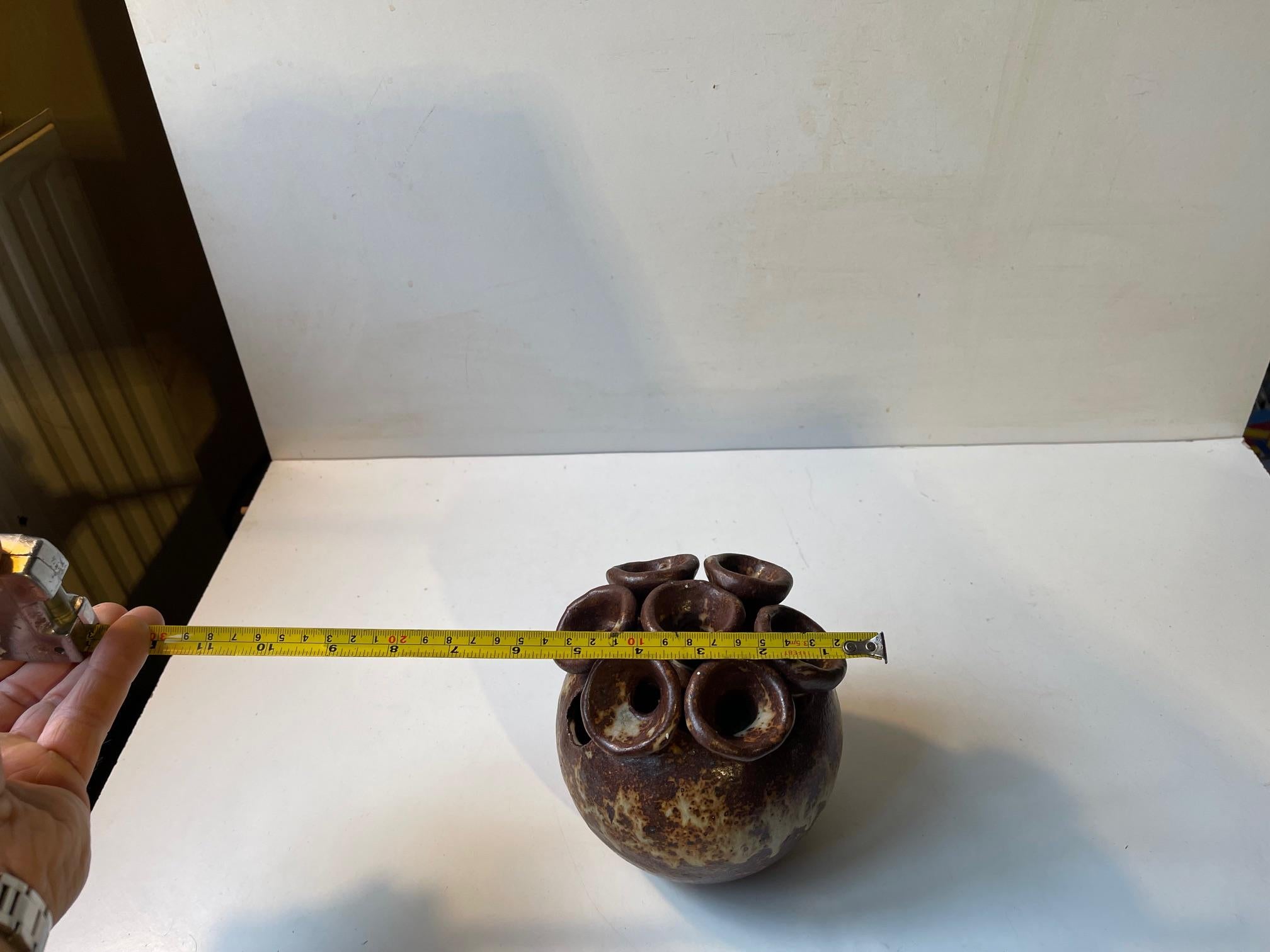 Fin du 20e siècle Vase danois en grès brutal émaillé de Søren Visby, années 1970 en vente