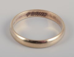 Danish goldsmith. 14 karat alliance gold ring. Classic and elegant design.