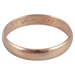 Orfebre danés. Anillo de alianza de oro de 14 quilates. Diseño clásico y minimalista.