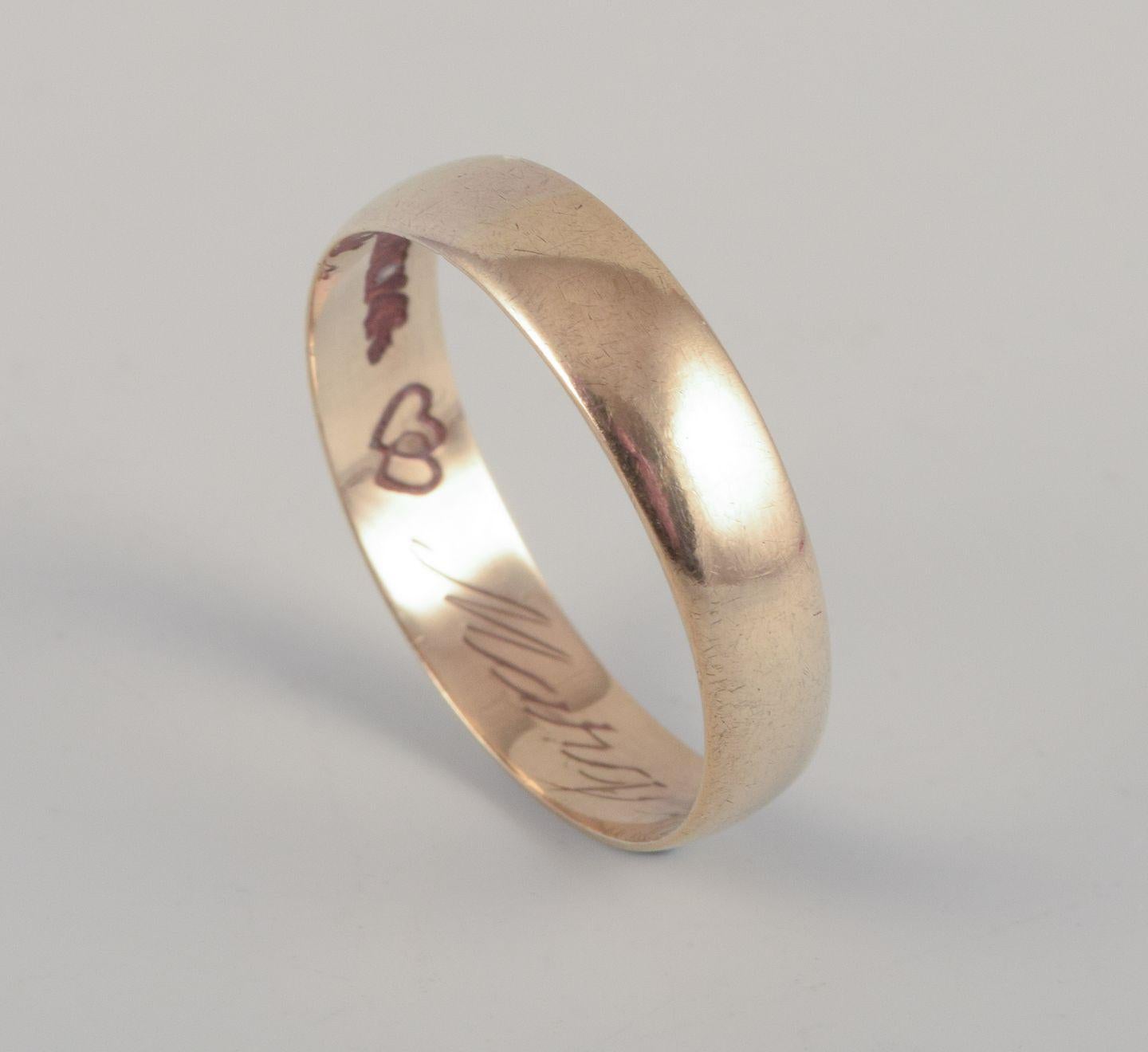 Orfebre danés. Anillo de alianza de oro de 14 quilates. Fechado en 1949 en venta 1