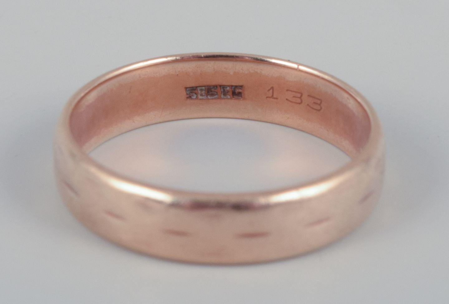 GEBRAUCHTWAREN SIND FÜR KUNDEN IN DEN USA, GROSSBRITANNIEN, AUSTRALIEN UND KANADA VON DEN EINFUHRZÖLLEN BEFREIT.   
DAHER FALLEN FÜR IHREN KAUF KEINE EINFUHRZÖLLE AN. 

Dänischer Goldschmied.liance-Ring aus 14-karätigem Gold.
Ein klassischer