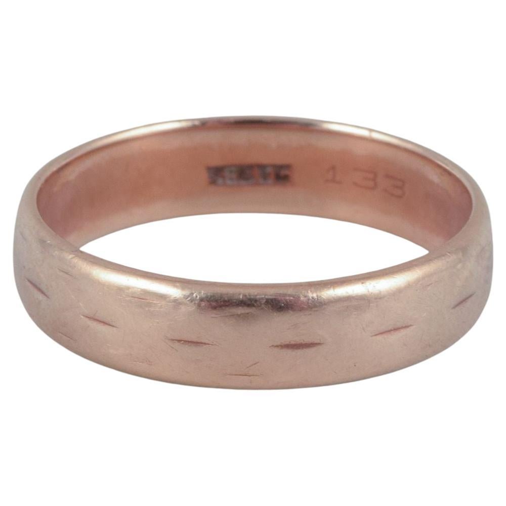 Orfebre danés. Anillo de alianza de oro de 14 quilates.