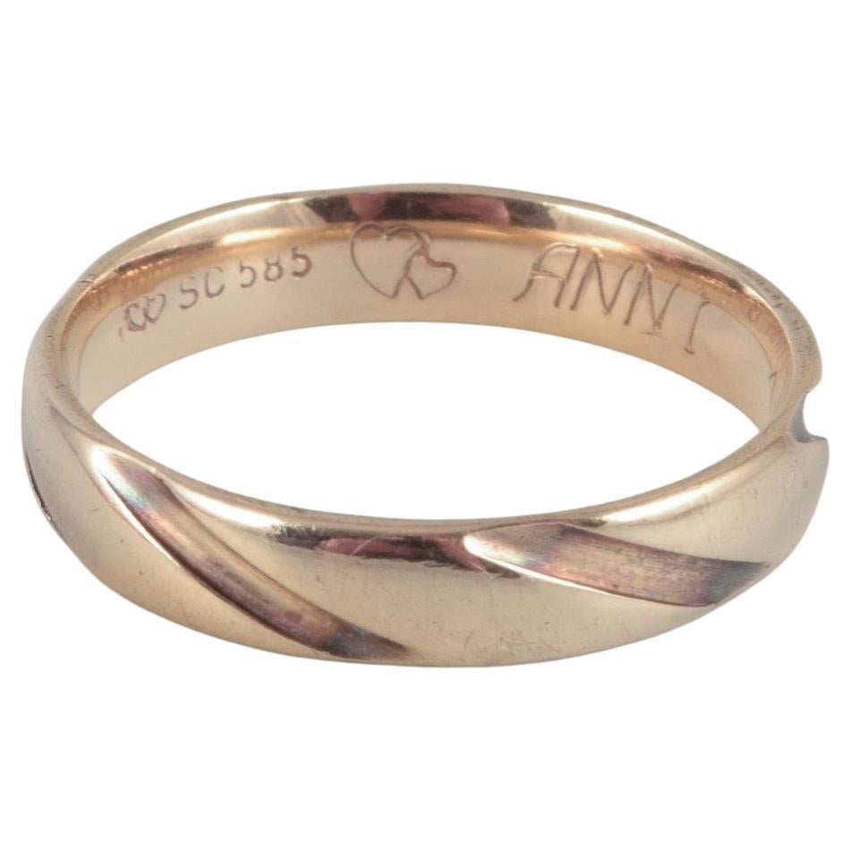 Orfebre danés. Anillo de oro de 14 quilates. Sello SC 585. en venta