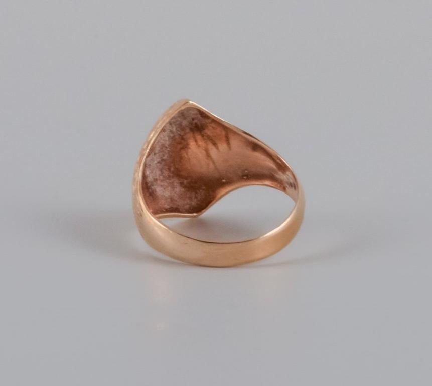 Danish Goldsmith, 18 carat, Modernist Gold Ring, 1960s For Sale 2