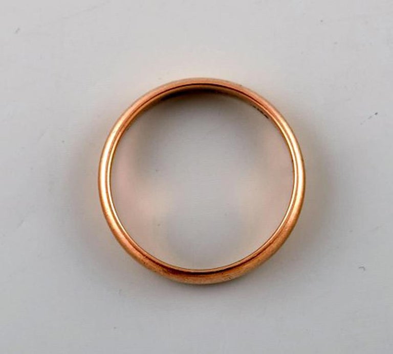 Danish Goldsmith, Classic Ring of 14 Carat Gold, 1930s-1940s at 1stdibs