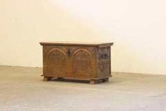 Danish Gothic Chest, Decorated Floral and Church style