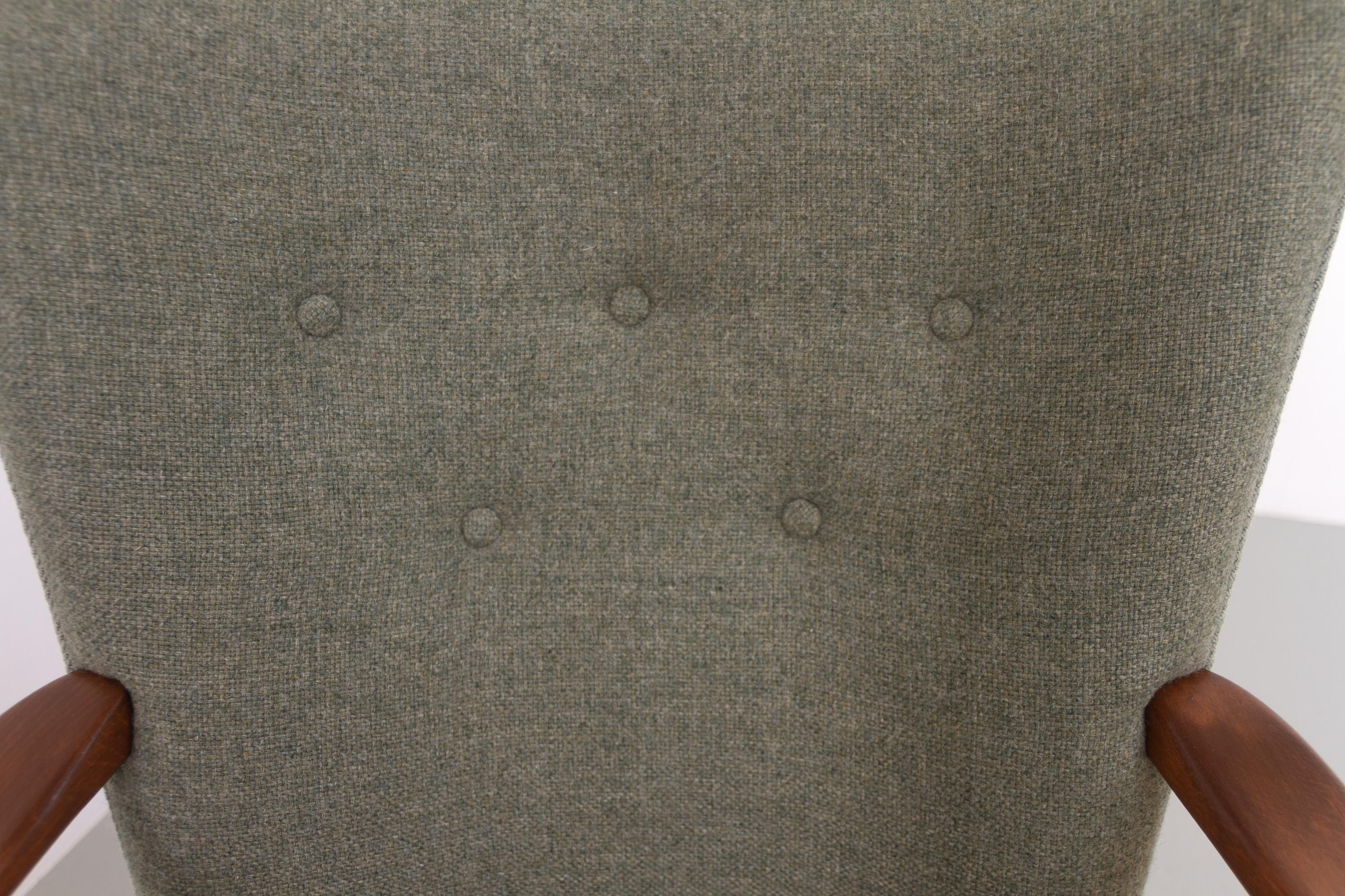 Fauteuil danois en vert par Alfred Christensen pour Slagelse Møbelværk, années 1940. en vente 3