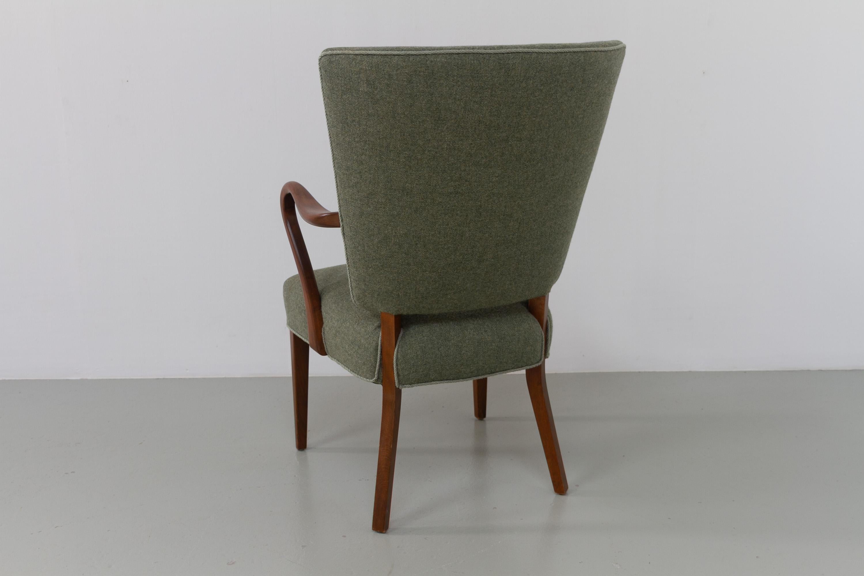 Fauteuil danois en vert par Alfred Christensen pour Slagelse Møbelværk, années 1940. en vente 4