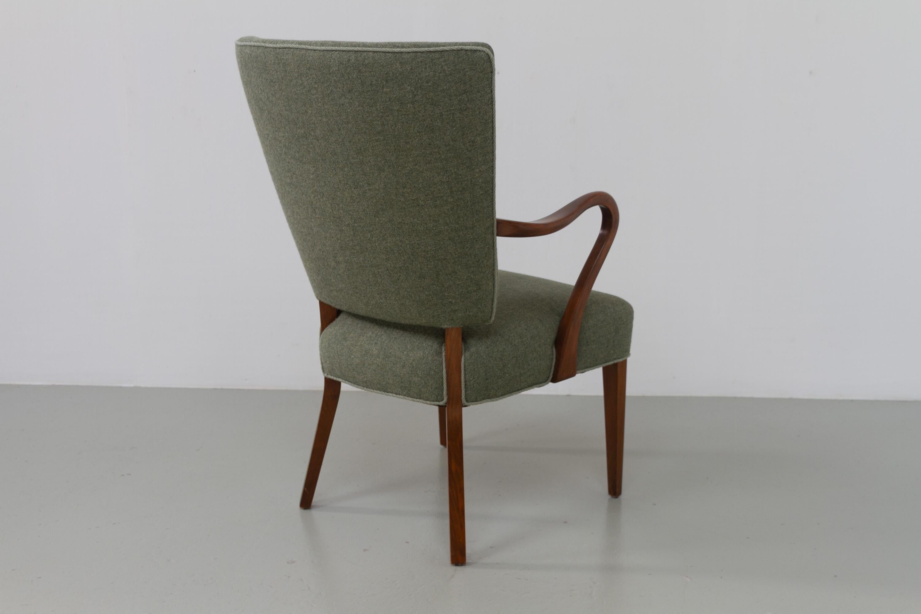 Fauteuil danois en vert par Alfred Christensen pour Slagelse Møbelværk, années 1940. en vente 5