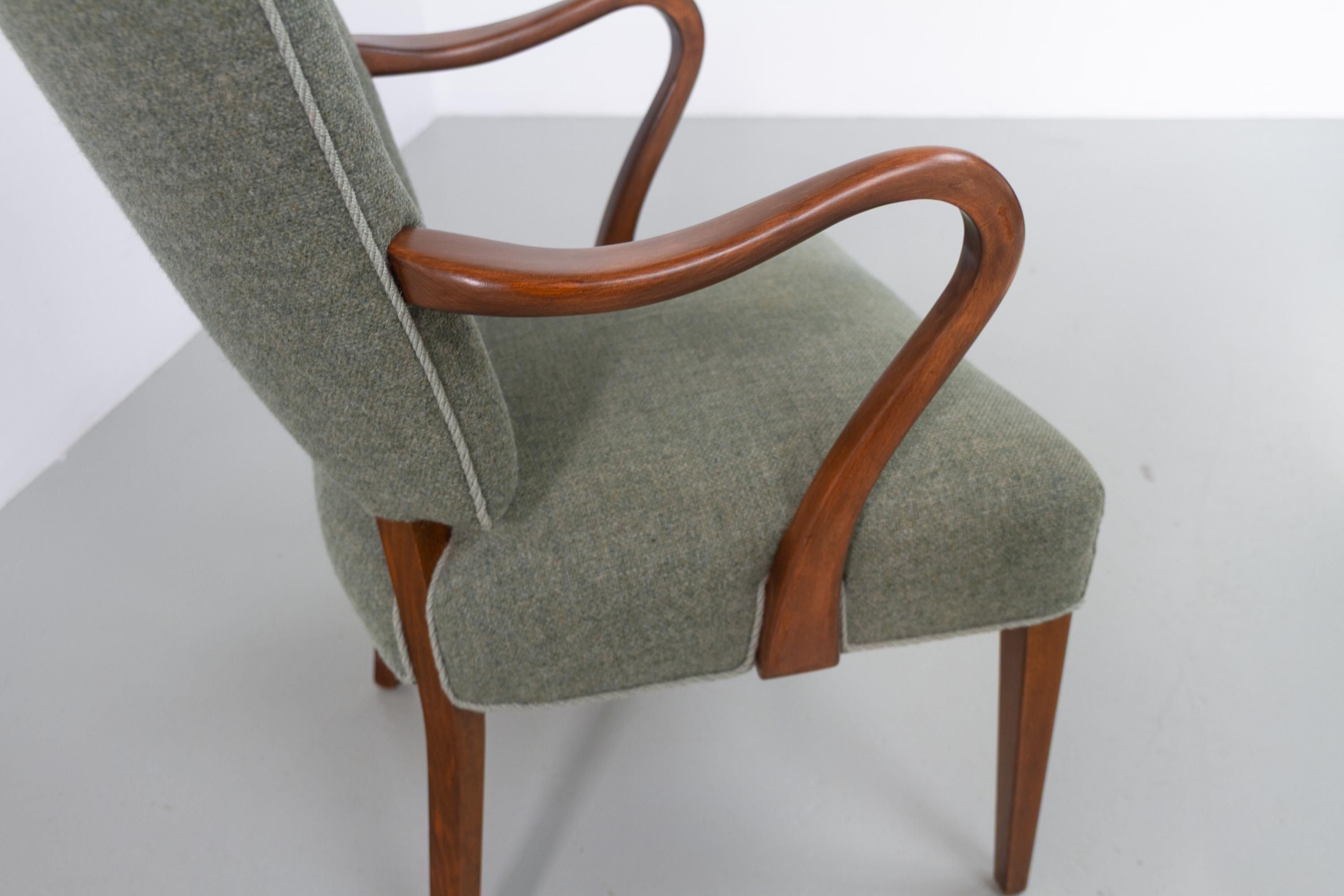 Danois Fauteuil danois en vert par Alfred Christensen pour Slagelse Møbelværk, années 1940. en vente
