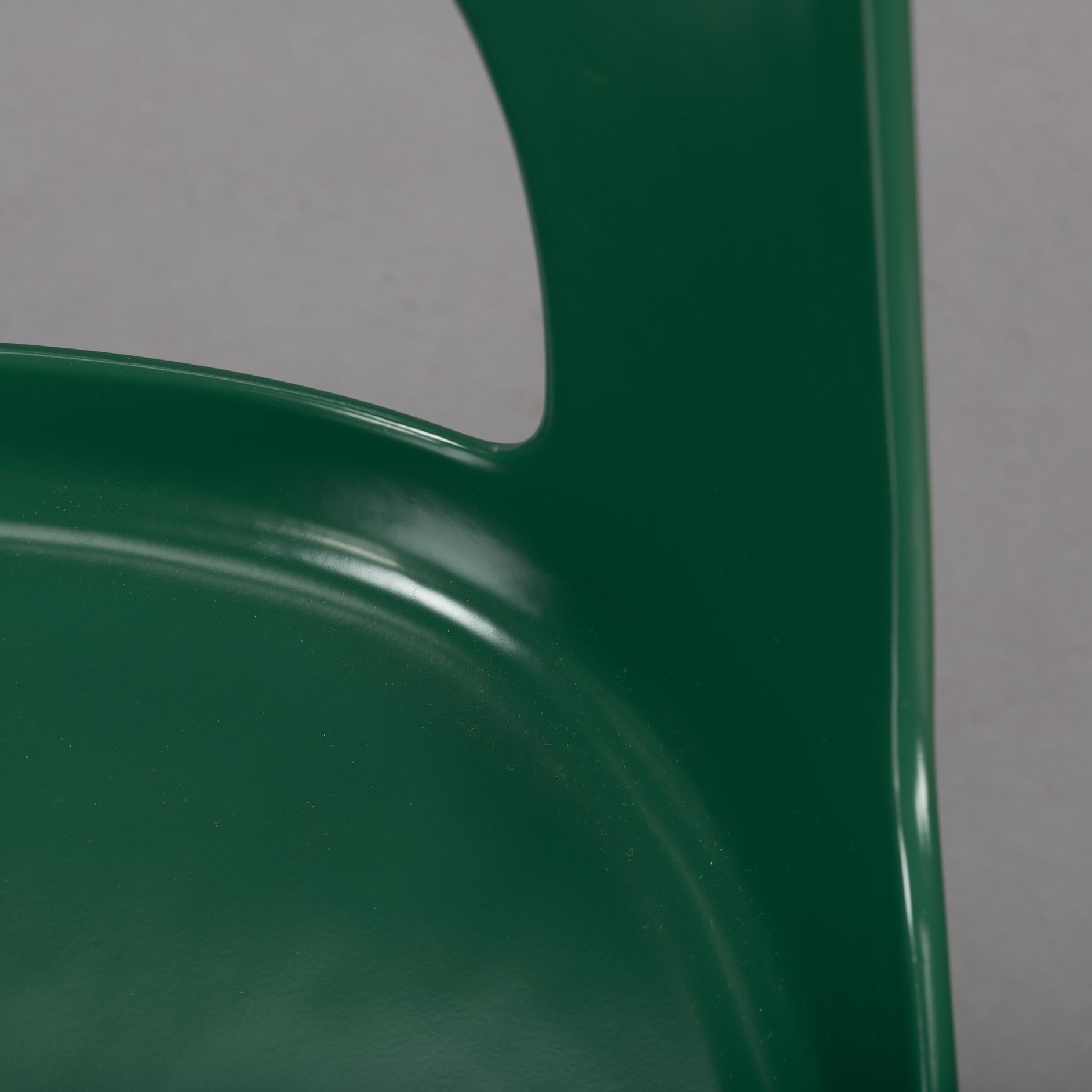 Dänische grüne Esszimmerstühle von Kai Korbing für Fibrex Dänemark, 2er-Set im Angebot 4