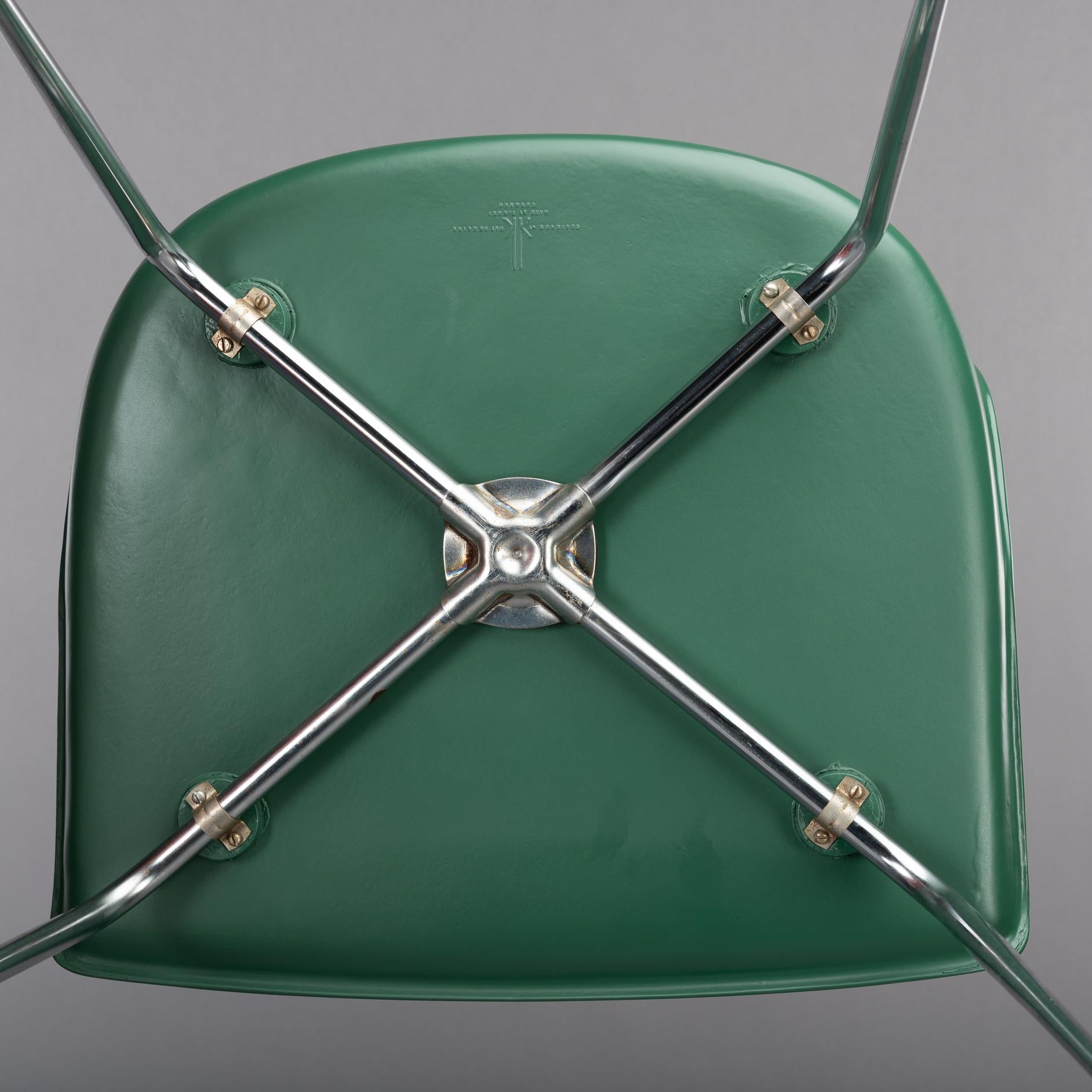 Danish Green dining chairs by Kai Korbing for Fibrex Denmark, Set of 2 For Sale 10