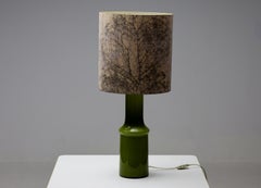 Danish Green Glass Table Lamp by Holmegaard, 1970s
