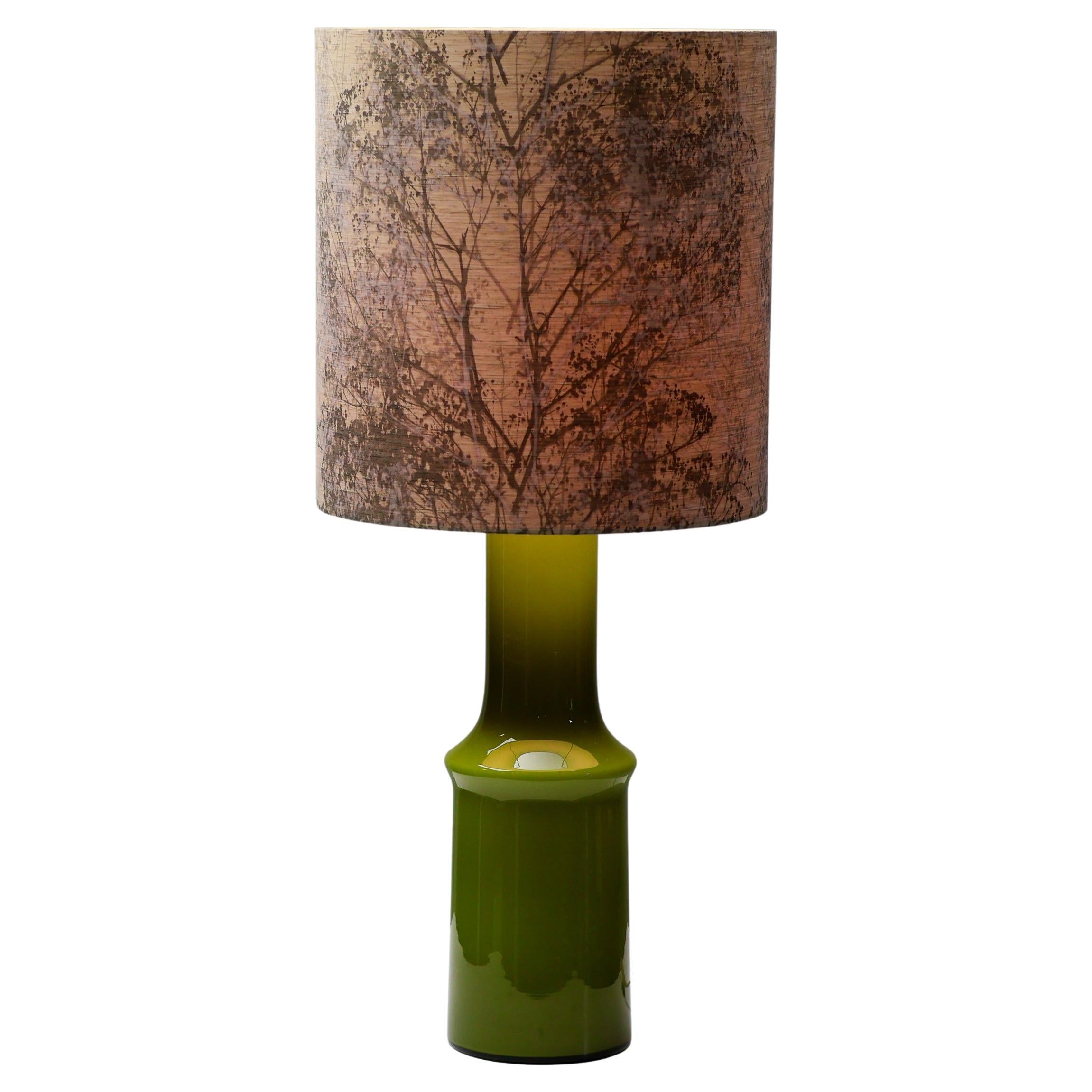 Danish Green Glass Table Lamp by Holmegaard, 1970s For Sale