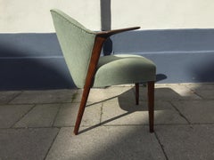 Danish Green Velvet Easy Chair by Kurt Olsen for Slagelse Møbelfabrik, 1952