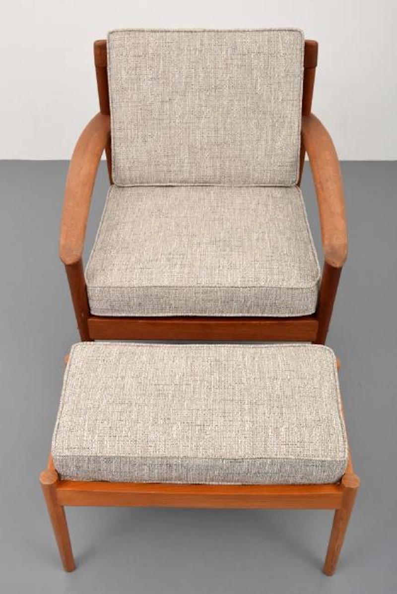 Mid-20th Century Danish Grete Jalk Lounge Chair, Denmark, 1960